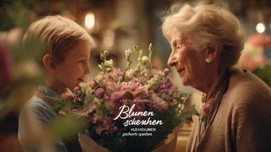 Blumen schenken. Hoffnung spenden. #füreineKindheitohneKrebs